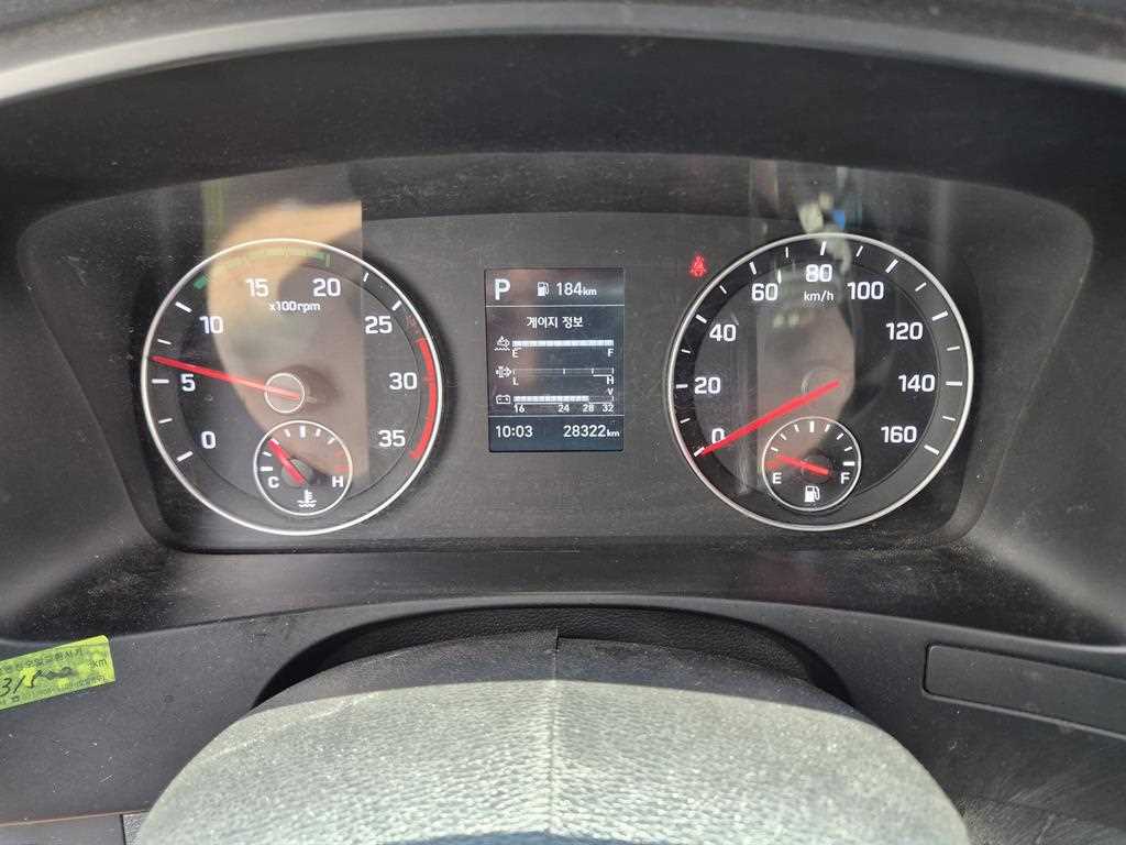 현대 올뉴마이티 2.5톤 내장탑 2024년식 계기판 28,322km