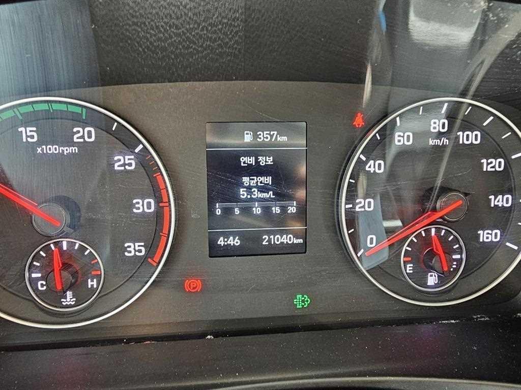 현대 마이티 2.5톤 카고 2024년식 계기판 21,040km