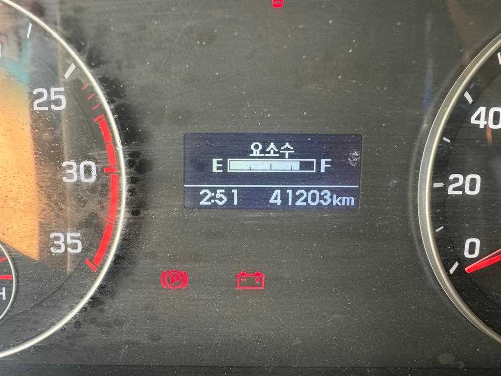 현대 마이티 3.5톤 고소작업차 2017년식 계기판 41,203km