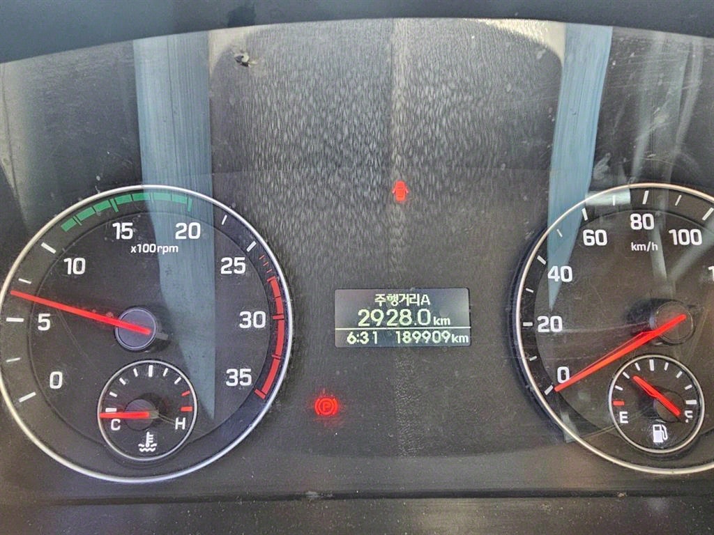 현대 마이티 3.5톤 윙바디 2015년식 계기판 ODO 189,909km
