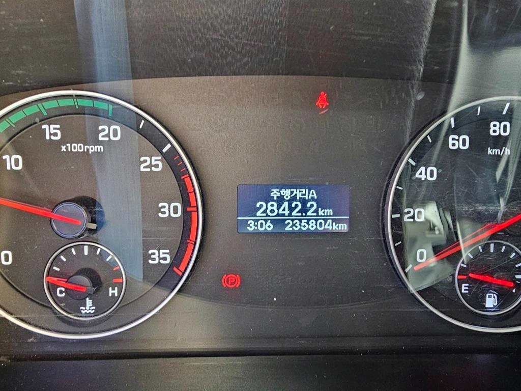 현대 마이티 3.5톤 윙바디 2015년식 계기판 235,804km