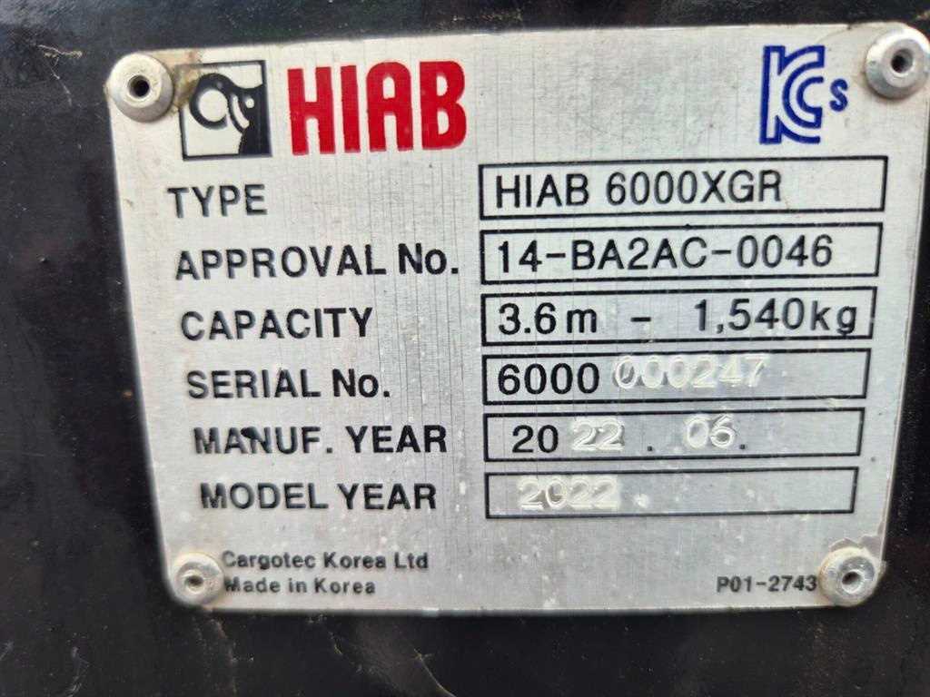 현대 마이티 3.5톤 집게차 2023년식 명판 CAPACITY 3.6m - 1,540kg