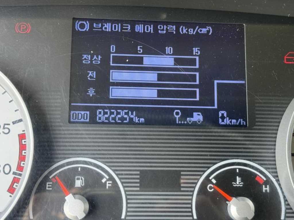 현대 메가트럭 4.5톤 윙바디 2014년식 계기판 822,254km